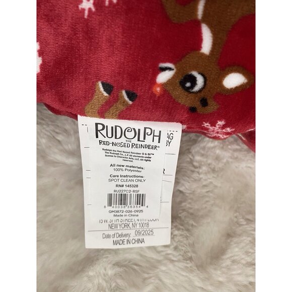 Rudolph The Red Nose Reindeer Cozy Dog Pillow Pet BED Super Soft 23” X 36” Red - Picture 9 of 15